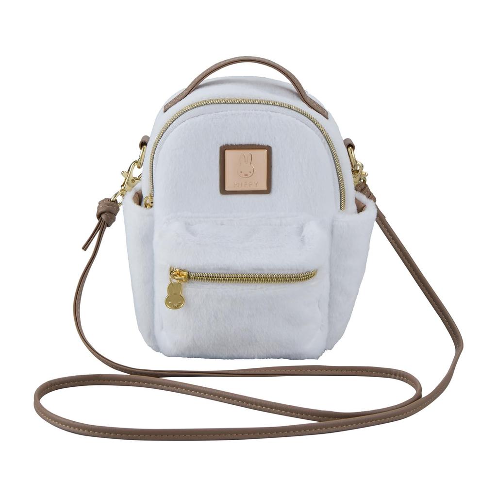 Sifre Miffy Fur Backpack Mini Shoulder White Fur Bag, Women's, B305,