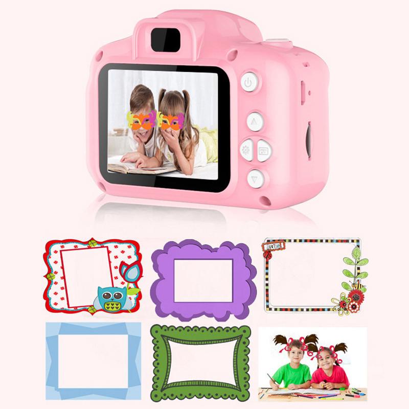 Kids Camera Toys 2 Inch Screen Hd Cartoon Kids Digital Camera Mini Slr Camera Cute Toy For Children Birthday Christmas Gifts