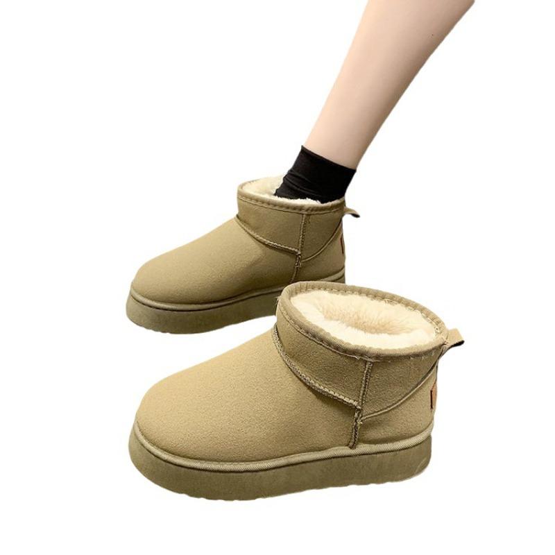 thick-soled outer wear short snow boots women's winter new versatile velvet thickened warm cotton shoes