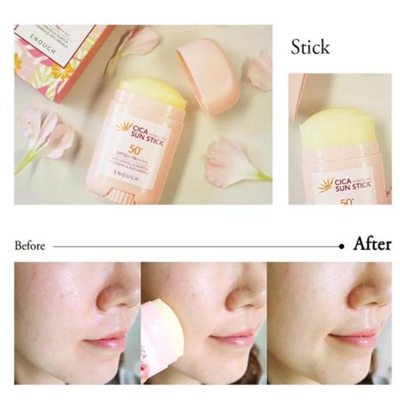 ENOUGH Cica Soothing Sun Stick SPF50+ PA++++ 20g | No White Cast, Calming Care