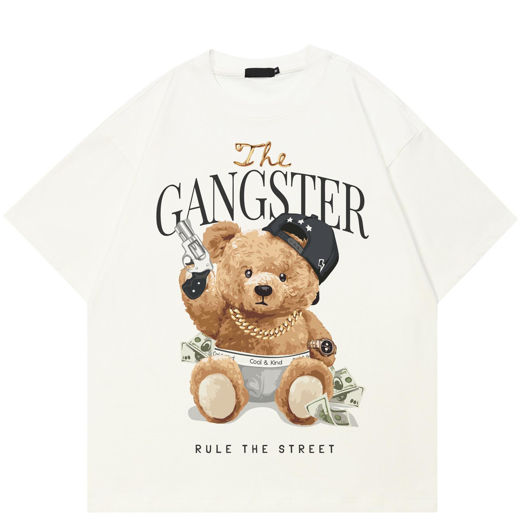 Уличная футболка унисекс с милым медведем — фото 3