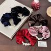 Velvet Bead Big Intestine Hair Band, High-end Style Braid for Long Hair, Elegant Hair Tie