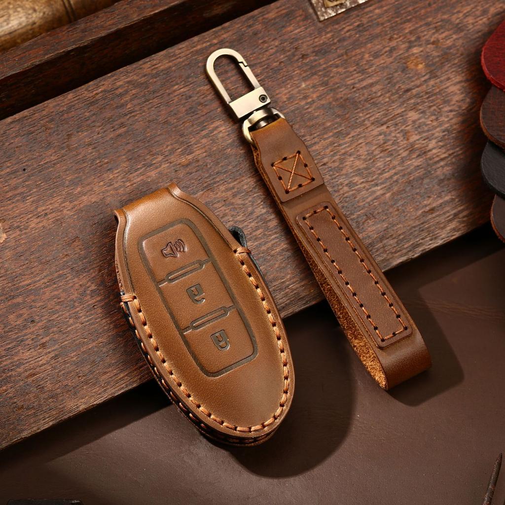 2020 New Car Key Bag Is Suitable for Nissan Xuanyi Teana Qijun Tiida Handmade Leather Key Bag