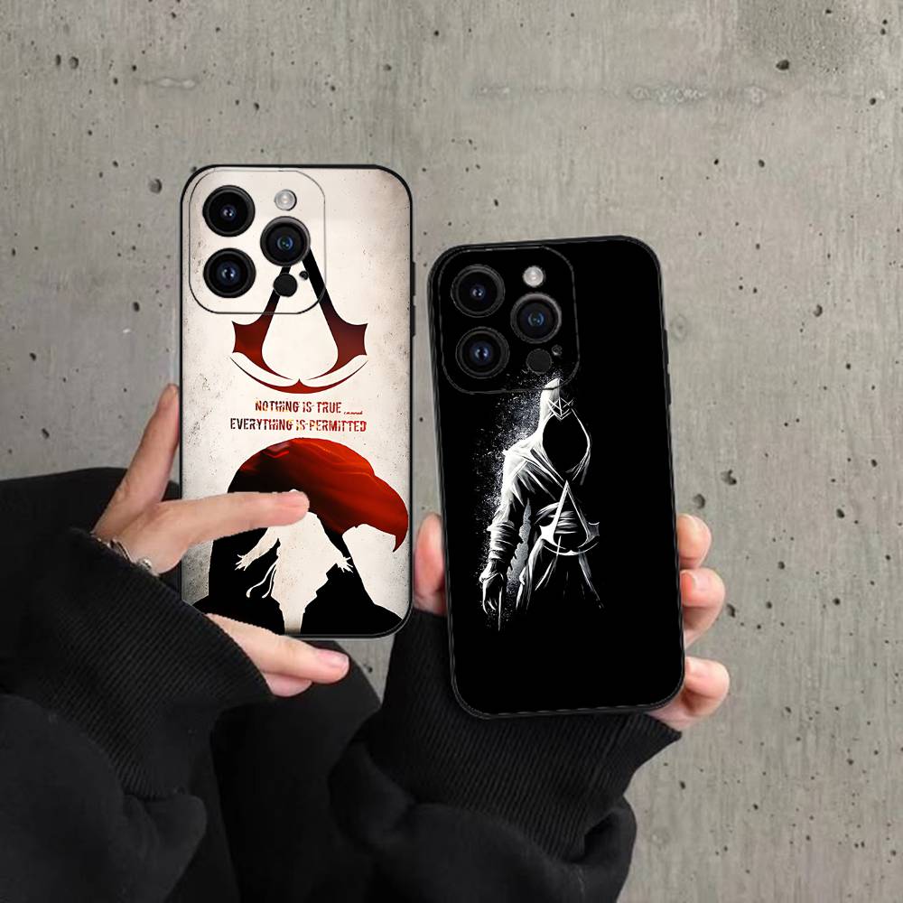 A-Assassins Game C-Creed Custodia per Telefono Custodia per Telefono Per Iphone 17 16 15 11 13 14 Pro Max X Xr Xs Max 12mini Cover Nera