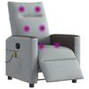 Foldable Massage Armchair, Electric, Light Gray, Fabric