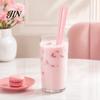 Drinking Water Straw Heart Shaped Straws, Food Safe PP Disposable Rounded Grade Lip Design Comfortable Sip Straws for Cocktail, Birthday Party