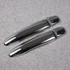 RUIQ Exterior Door Handle Covers for Nissan Kicks Full Chrome Plated Smart Key Entry Button P15, Coverage, (No Hole)