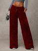 Women's Sparkle Wide Leg Pants with Drawstring Waist In Multiple Colors