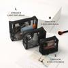 Large Capacity Transparent Makeup Bag Zipper Handheld Makeup Pouch for 3Pcs/Set Girls