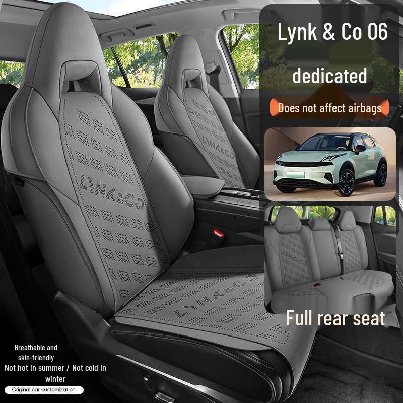 Suede All-Season Semi-Enclosed Saddle Seat Cushion for Lynk & Co 06