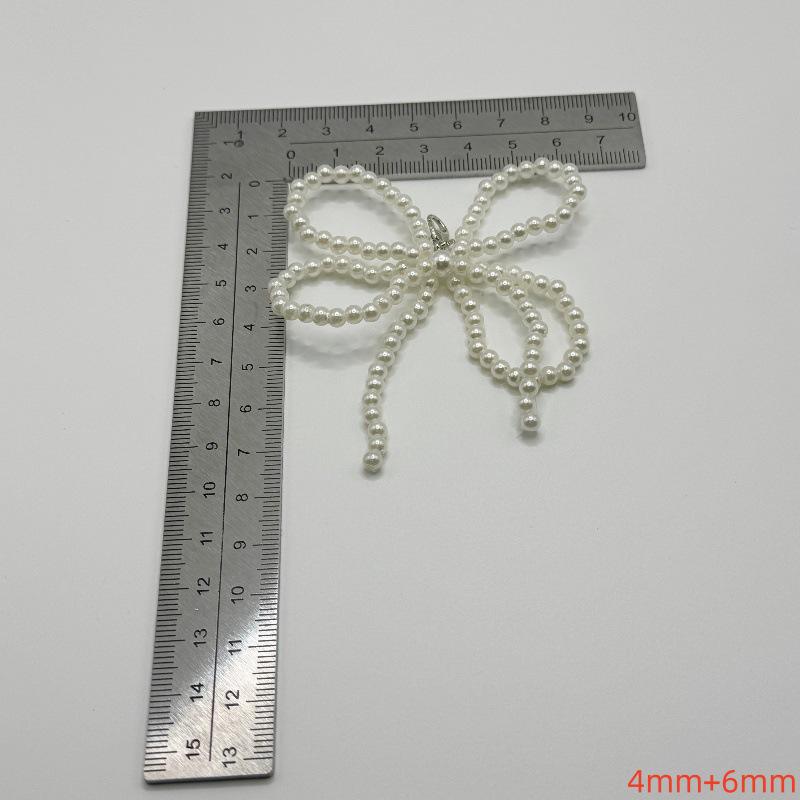 Korean Pearl Bow Shoe Buckle: Versatile Pearl String Shoe Accessory for Sneakers