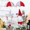 Christmas scene decorations christmas faceless skydiving old man parachute