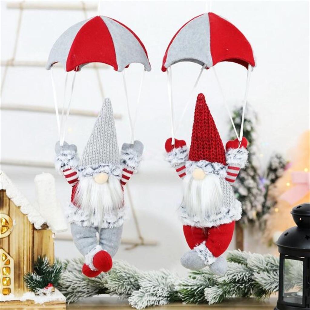 Christmas scene decorations christmas faceless skydiving old man parachute