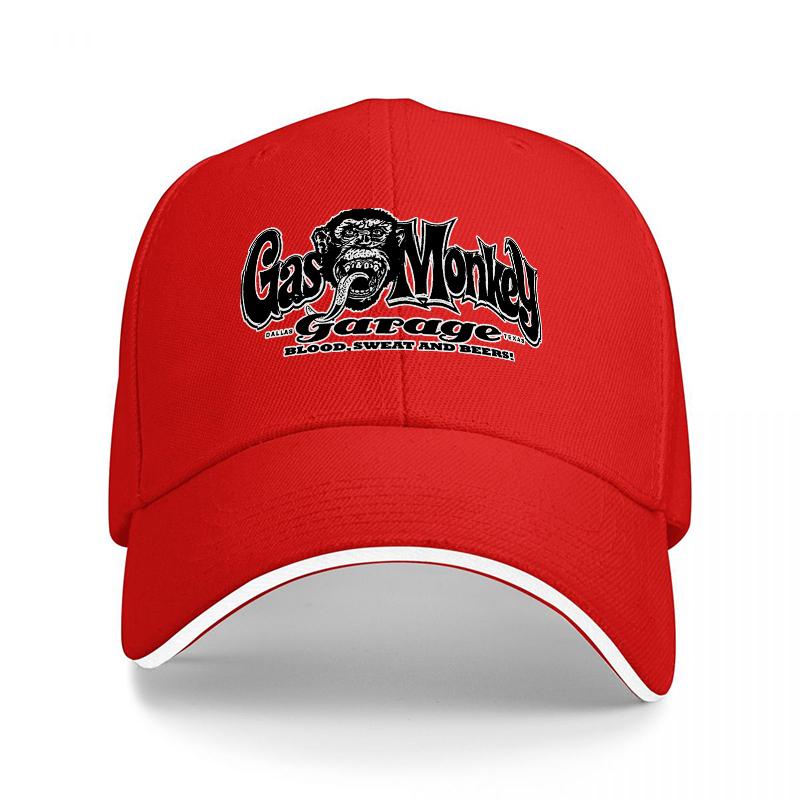 

Gas Monkey Garage Logo Baseball Cap Black with White Trim Classic Fit for Unisex and Women Street Style Auto Enthusiast Hat Adjustable