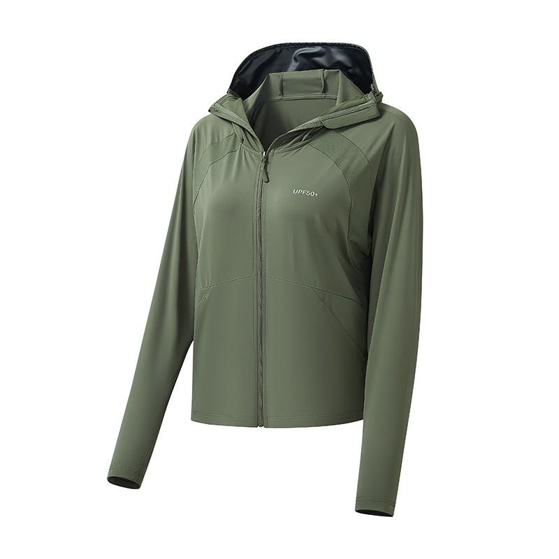 Womens UPF50 Sun Protection Hooded Cover-Up Lightweight Breathable Long Sleeve Outdoor Travel Beach Swim