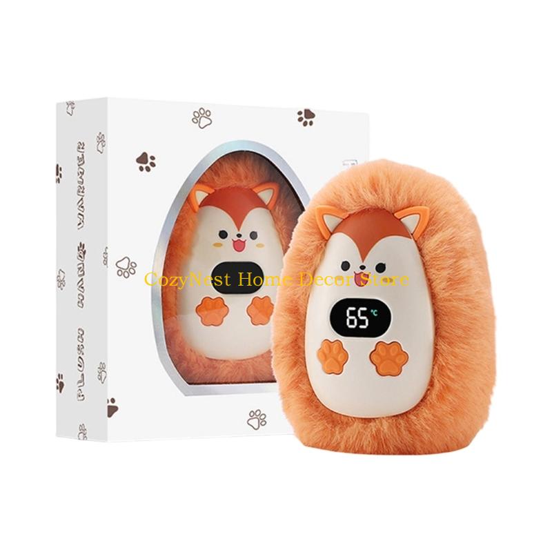 92MF Cartoon Plush Hand Warmer Electric Warmer with 3 Heat Level Fast Heating Device