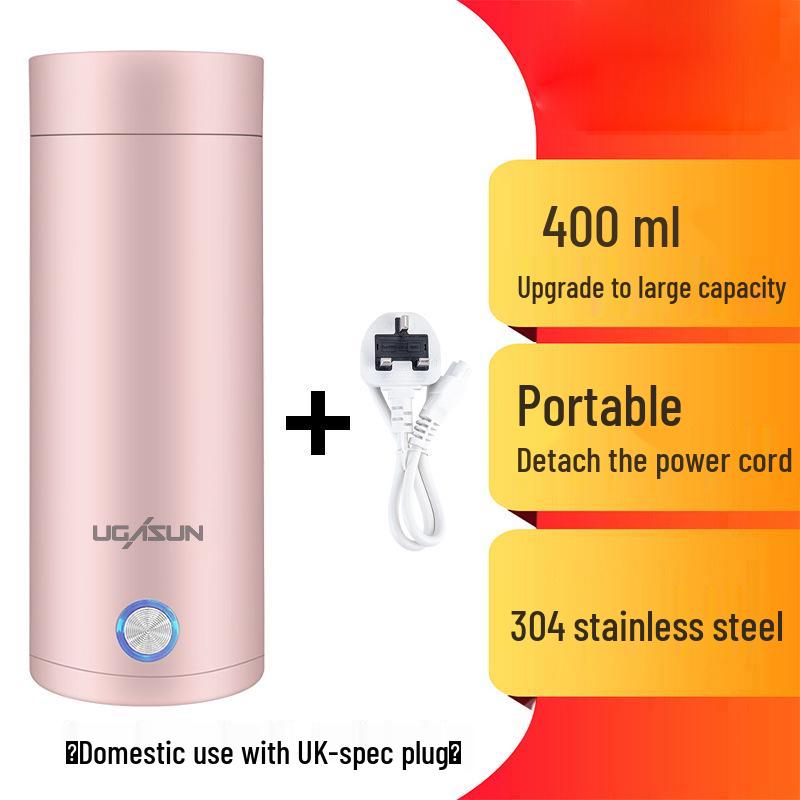 Compact Electric Heating Thermos Cup: Portable Mini Water Boiler for Students & Travel