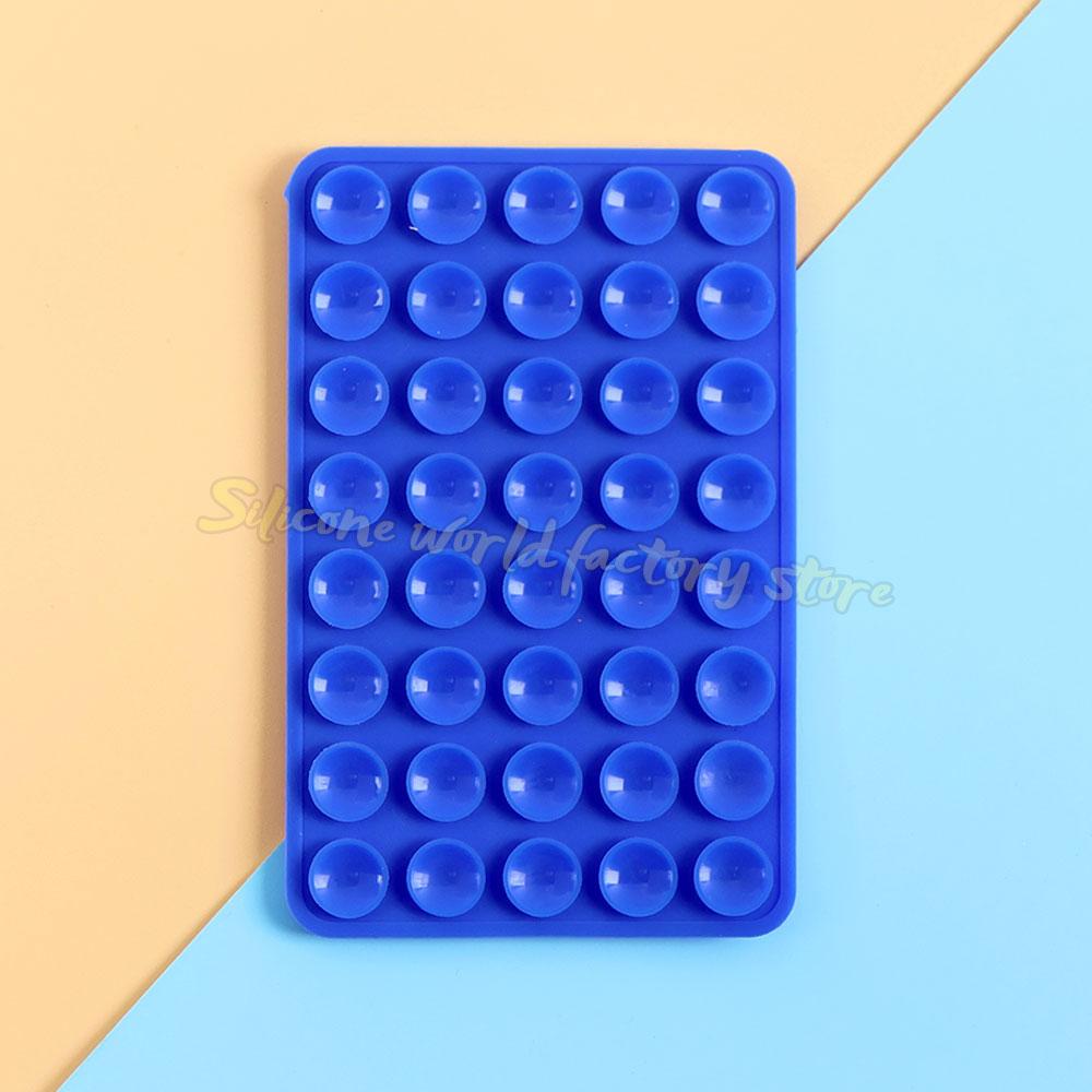 Silicone World Double-sided Silicone Suction Pad For Mobile Phone Fixed Pad Suction Cup Wall Stand Square Anti-Slip Back Sticker