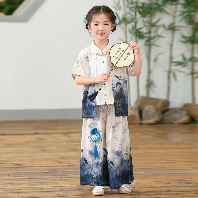 Children's Tang Suit Hanfu Performance Costume - Chinese Style Guzheng Attire for Kindergarten Boys & Girls