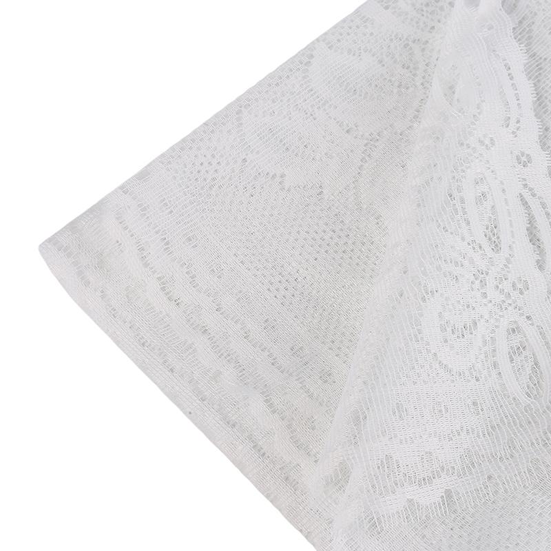 European White Lace Sheer Curtains For Kitchen Valance Window Tulle Curtains Coffee Dividers  Curtain Bedroom Roman Blind