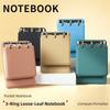 PU Leather Cover Loose-Leaf Notebook 3-Ring Binder Memo Pad Mini Pocket Notebook  Students