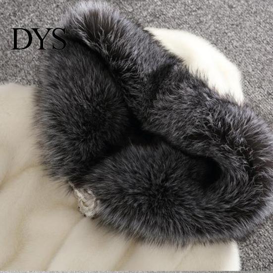Jacket Overcoat Mid-length Hooded Design Faux Fur Women Outwear Coat for Winter Clothing