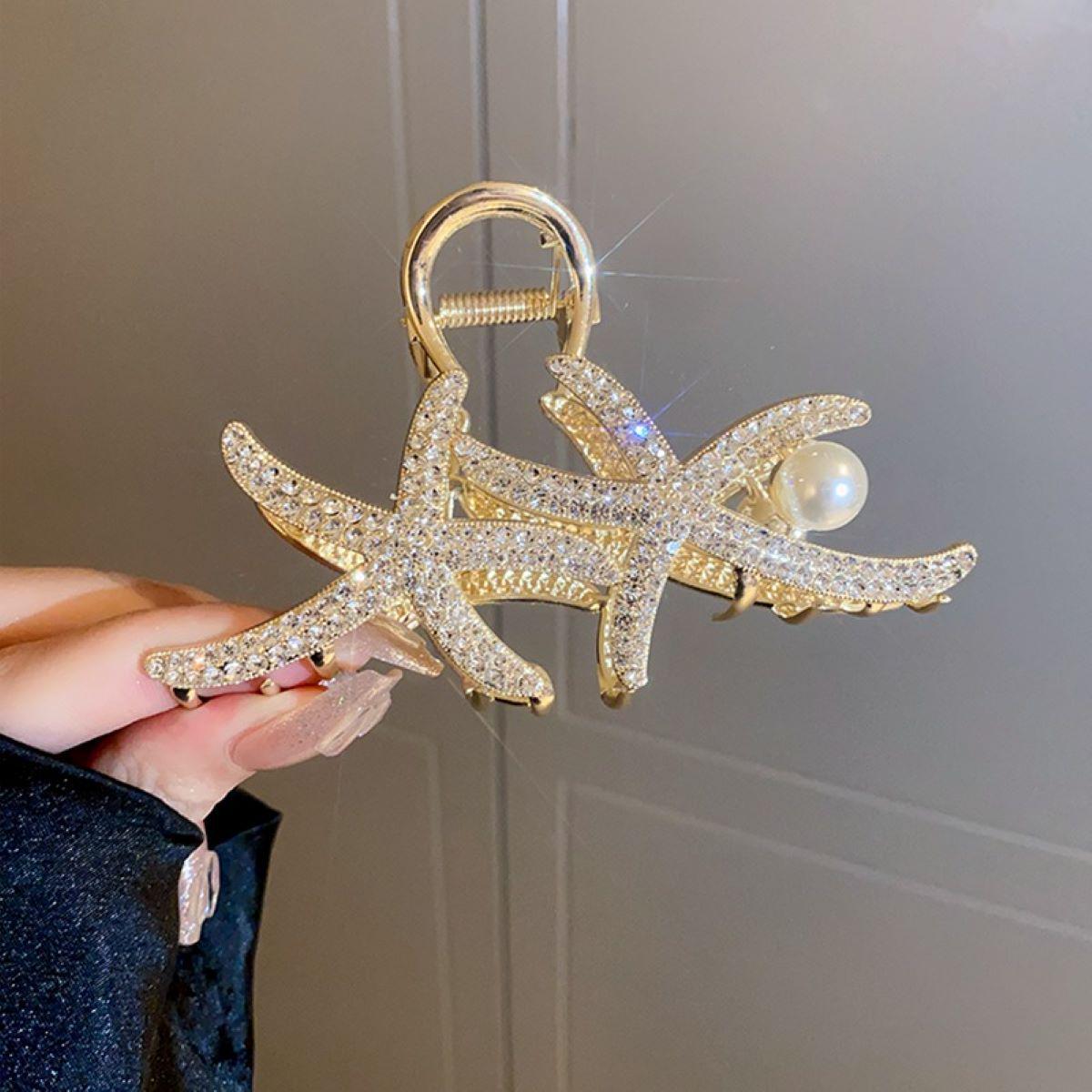 

Новая женская заколка-краб для волос со звездой и бриллиантами – Высококачественные головные уборы и аксессуары