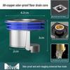 Odor-Proof All-Copper Floor Drain with Anti-Backflow Sealing Cover for Bathrooms