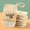 Loofah Dishcloth & Pot Brush: Natural Luffa Dishwashing Pad for Kitchen Cleaning