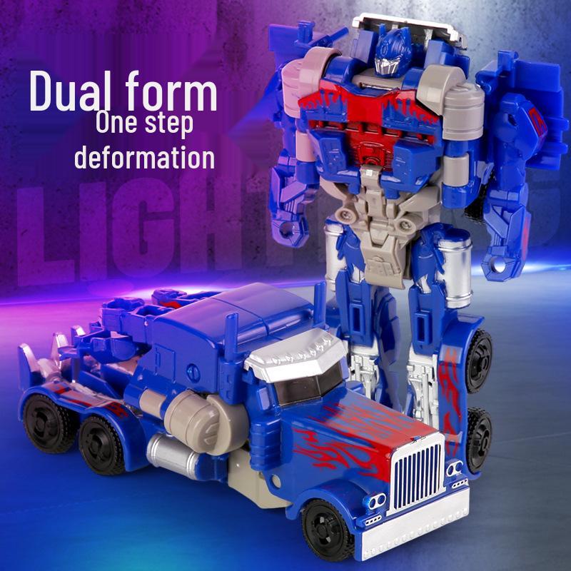 One-Step Transforming Toy Car & Robot Action Figure – Optimus Prime & Bumblebee Educational Gift for Kids