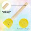 A25F-For Kids Painting Tools 40Pcs Foam Paint Brushes Round Sponge Paint Brush With Wooden Handle For Kids Painting