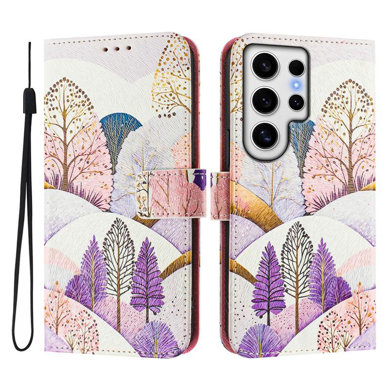 Luxury Flip Leather Case For Samsung Galaxy S24 Ultra Flip Cover On For SAM S24+ Plus FE S24FE 5G Wallet Bags Flower Cases Shell