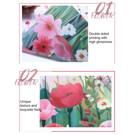 Blumen Wandaufkleber Abnehmbar Selbstklebend Bunte Schmetterling Blumen Wanddeko für Mädchenzimmer Schlafzimmer Wohnzimmer Kinderzimmer