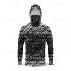 Mens Quick-Dry Ice Silk Long Sleeve Fishing Shirt With Hood Integrated Face Cover UV Protection Outdoor Sunproof Apparel