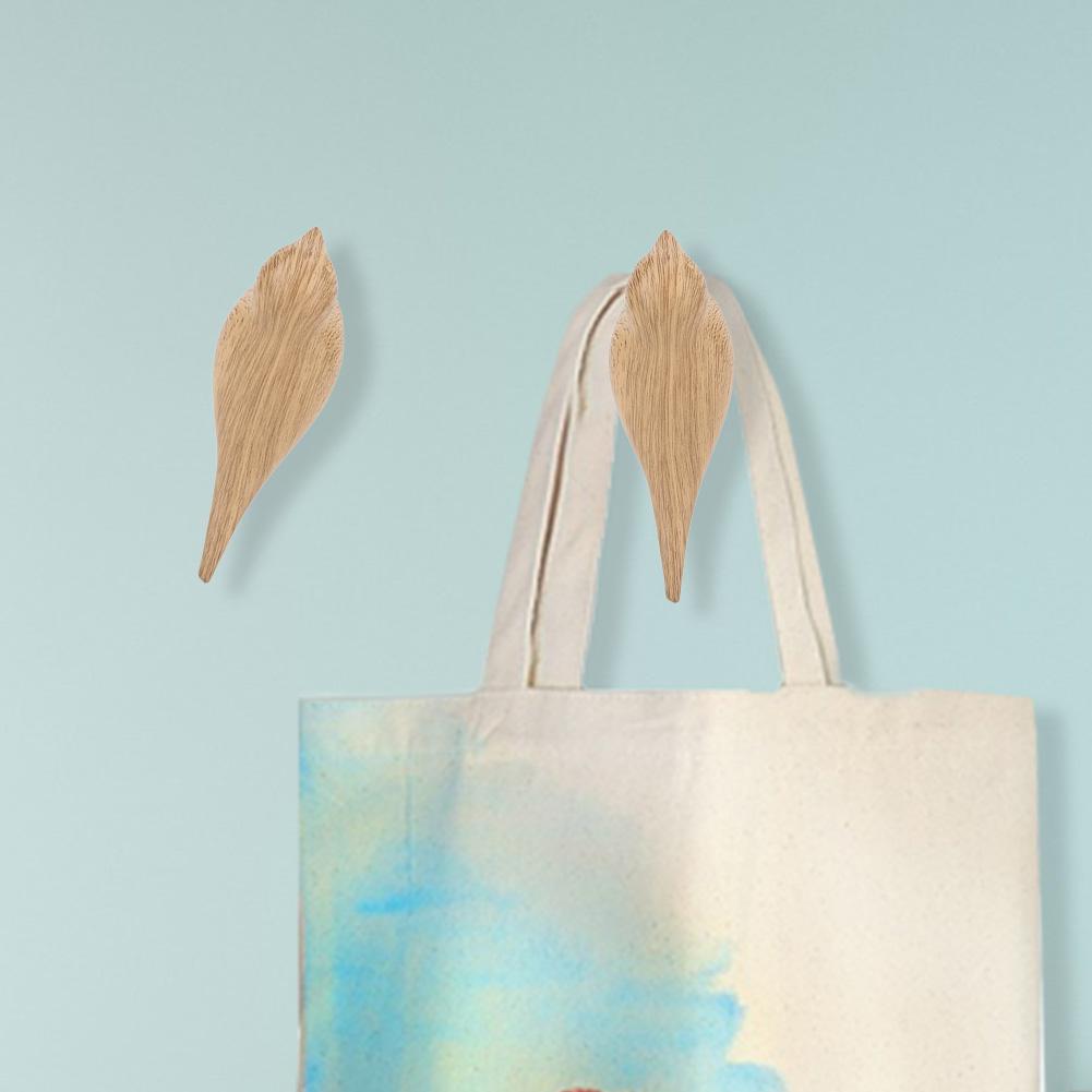 Bird Decor Hook Wall Door Hanger Clothes Coat Hat Bags Towel Hanging Rack Holder Wood Grain