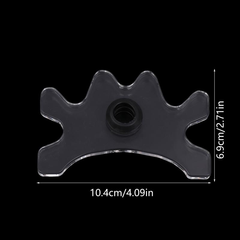 Transparent Acrylic Pool Billiard Cue Bridge Head Plug-In Easy To Use Pool Stick Holder Rubber Acrylic Billiard Cue Bridge