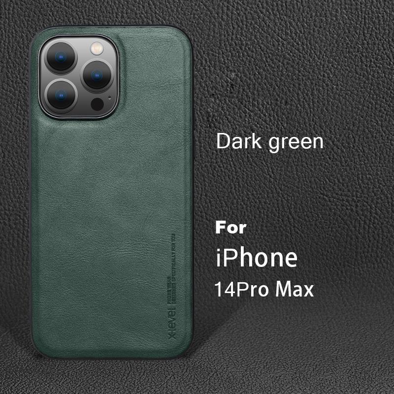 Funda For iPhone 14 Pro Max Case  Vintage Leather + TPU Protective Back Cover for iPhone 14 Pro For iPhone14 Pro Max