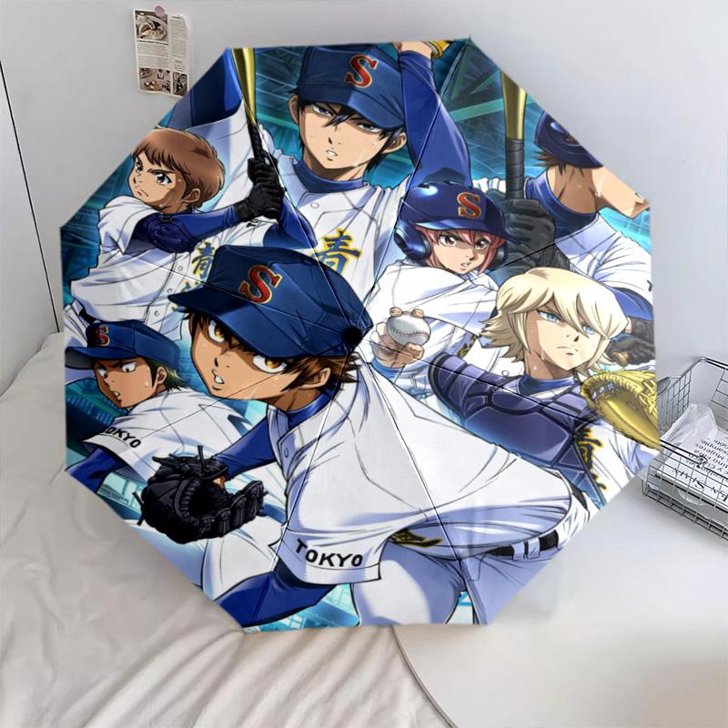 

1 PC Automatic Folding Umbrella -Ace Of Diamond Pattern, Portable & Foldable Design with 8 Ribs, Christmas Birthday Gifts