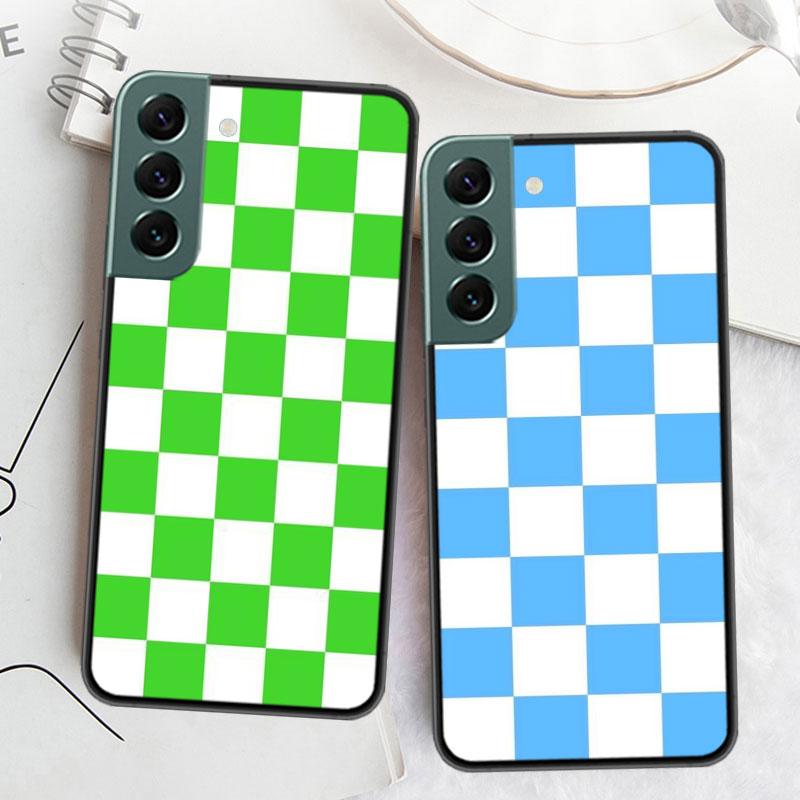 Retro Classic Chess Board Grid Phone Case For Samsung Galaxy S22 S25 Ultra S21 S10 Plus S26 Edge S20 S23 S24 FE Cover Silico