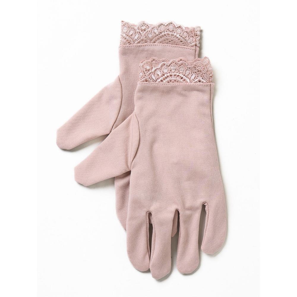 Daiso [Uv Protection Up To 80 ] Lace Uv Protection Gloves Beige