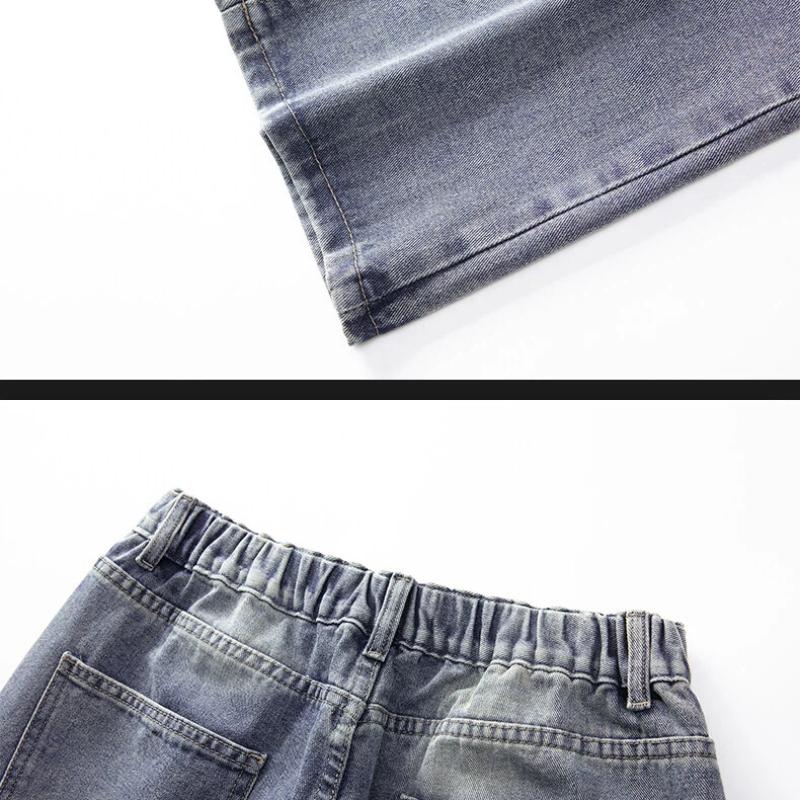 Jeans Acampanados Casuales de Moda Vintage Primavera Otoño Estilo Hip Hop Callejero Pantalones de Mezclilla