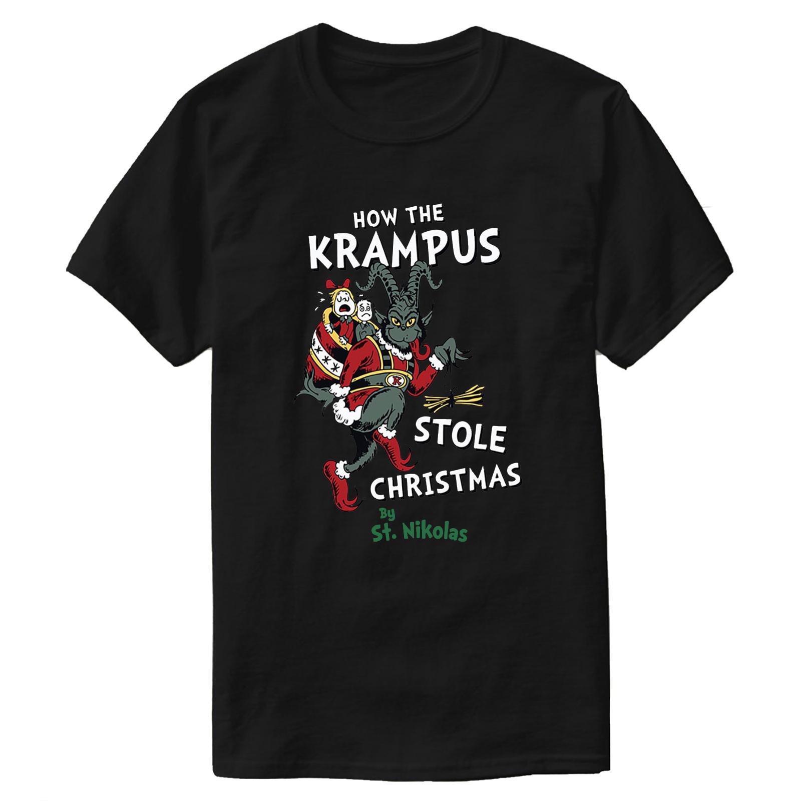 How The Krampus Stole Christmas By St Nicholas Creepy Cute TShirt 100 Cotton ONeck Short Sleeve Summer Casual Mens Tshirt S