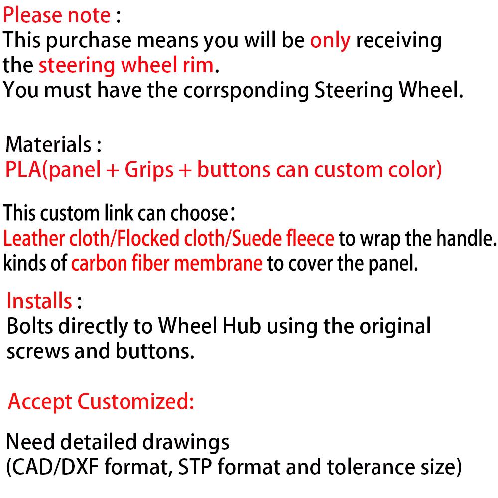 Thickened Custom Steering Wheel Mod for Logitech G29 G920 Racing Steering Wheel Sim kits Game Panel Replacement Adapter