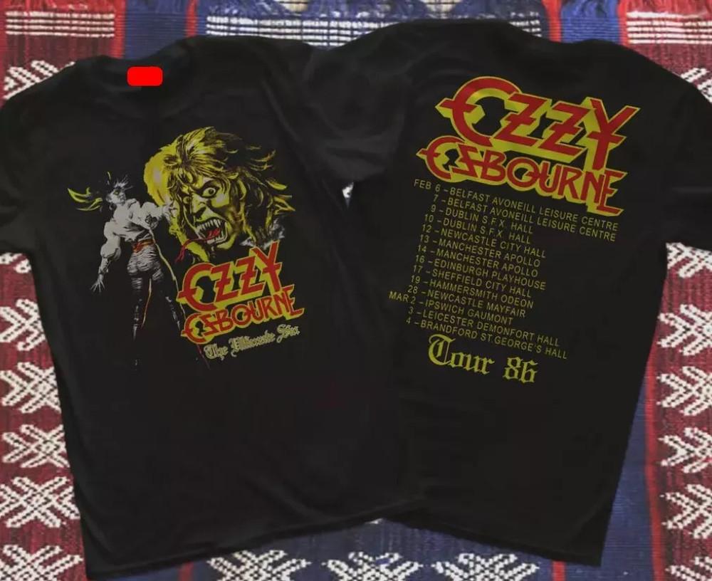 Ozzy Osbourne t Shirt 1986 The Ultimate Sin Tour 1980s Concert Unisex T-Shirt S