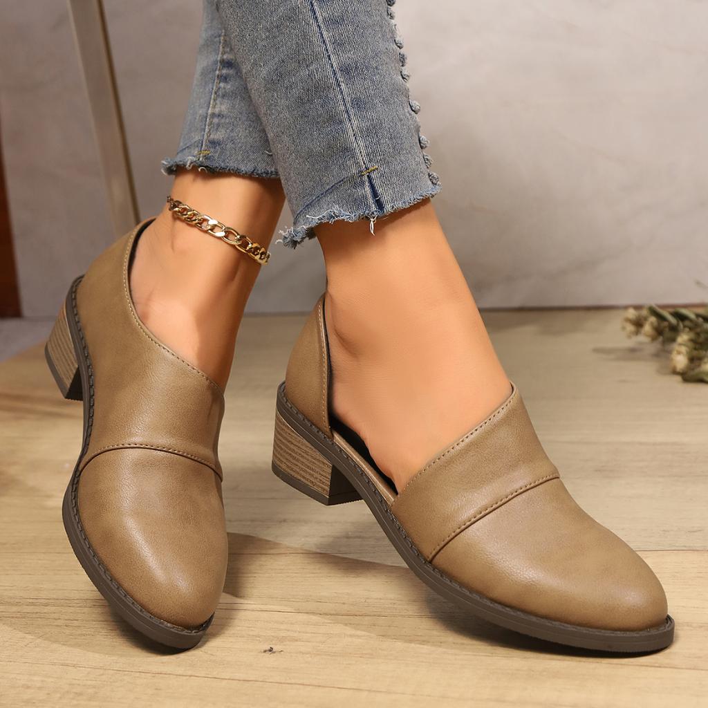 Fashion Women Pumps 2024 New Spring Ballet Slip-on High Heels Shoes for Women Large Size Pointed Toe Mary Jane Shoes Zapatos De Mujer