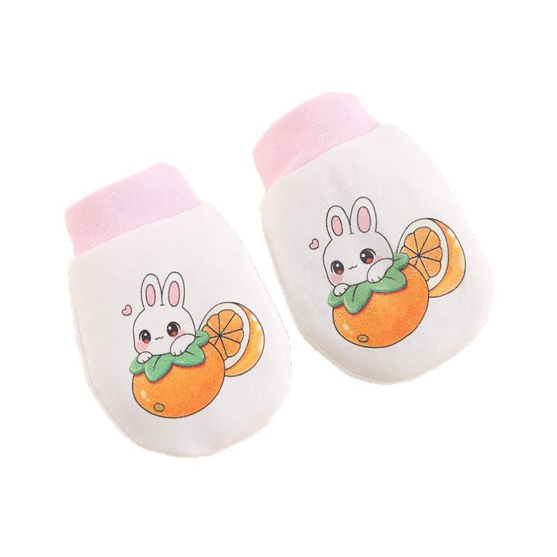 Newborn Baby Anti-Scratch Cotton Face Gloves - Breathable, Thin, Washable, Protective