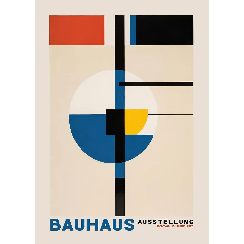 Affiche Lignes Géométriques Bauhaus Minimalistes Modernes Imprimés Bouquet Abstrait Peinture sur Toile Art Mural Image Décoration de Maison Salon