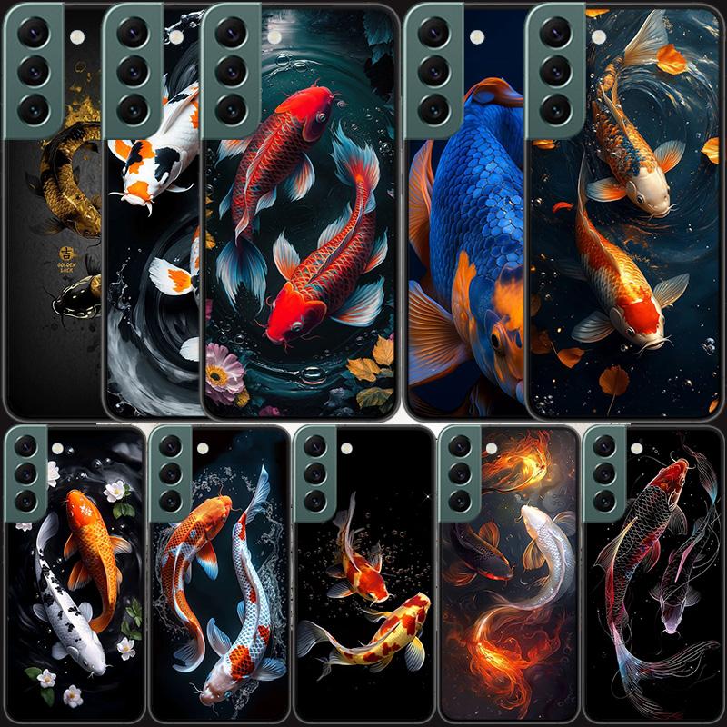 Majestic Koi Fish Phone Case For Samsung Galaxy S22 S25 Ultra S21 S10 Plus S26 Edge S20 S23 S24 FE Cover Silicone Soft TPU C