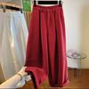 Women's Yellow Wide-Leg Cargo Pants - Summer 2026 Loose Slimming Straight-Leg Balloon Style