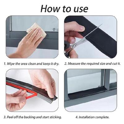 Home Window Water Blocking Strips Sliding Window Rain Weatherstrip Rainwater Drainage Strips for Quick Setups Enduring